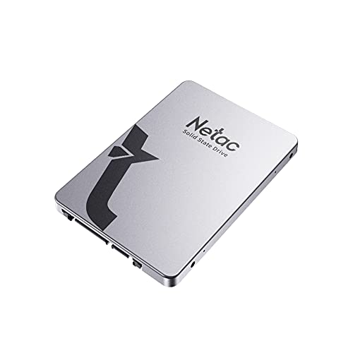 Netac SSD 512GB, SSD Festplatte Intern Sata 3.0 2,5 Zoll für Laptop, PC, Desktop, (N530S, Aluminiumlegierung, Silber grau)
