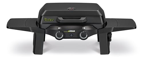 Enders® eURBAN 2, Tischgrill, emaillierter Gussrost, abnehmbare Seitenablage, Enders® Elektrogrill, Tragbarer Kompaktbarer Elektrogrill, Balkongrill, #9718