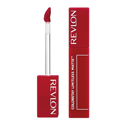 Revlon ColorStay Limitless Matte Liquid Lipstick, Flüssiger Matter Lippenstift, Angereichert mit Dreifacher Hyaluronsäure, 100% Vegane Formel, Ultra Langanhaltend, 011 Fire Off