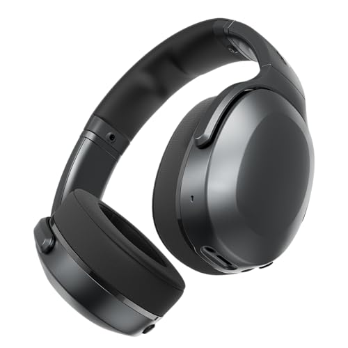 Skullcandy Crusher 540 Active kabelloser Bluetooth-Kopfhörer mit multisensorischem Bass, schallisolierender Over-Ear-Passform, schweiß- und wasserresistentem Design, 40 Stunden Akkulaufzeit - Coal