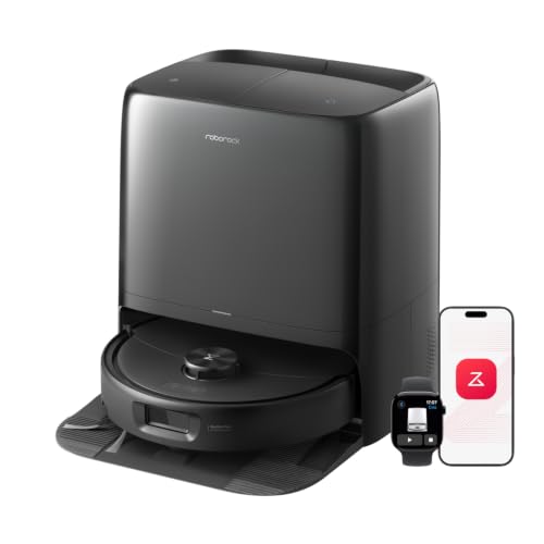 roborock Qrevo 2 Pro Saugroboter mit Wischfunktion, 25.000 Pa Saugkraft | Dual Anti-Tangle-System, Automatisches Entfernen des Mopps, 75°C Heißwasser-Moppwäsche, FlexiArm-Kantenwischsystem (Schwarz)