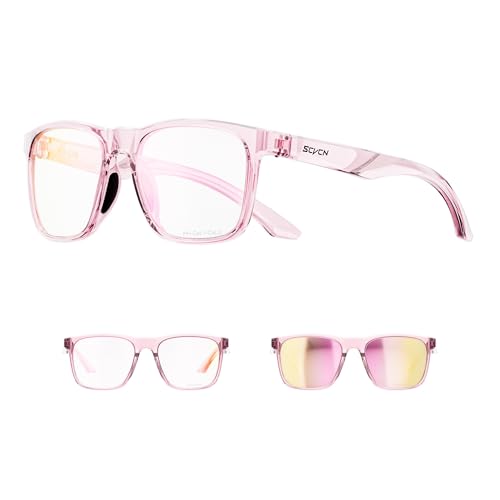 SCVCN Selbsttönende Sonnenbrille für Damen und Herren, 25,8 g leichte Alltagsbrille mit TR90-Rahmen, UV400 Freizeit-Sonnenbrille für Pendeln, Reisen, Strand und den täglichen Gebrauch