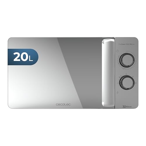 Cecotec Microondas ProClean 3060, 20 Liter- Kapazität, Ready2Clean-Beschichtung, 700 Watt-Leistung, 6 Funktionsstufen, 30 Minuten-Timer, 3 D Wave-Technologie, Farbe: Silber