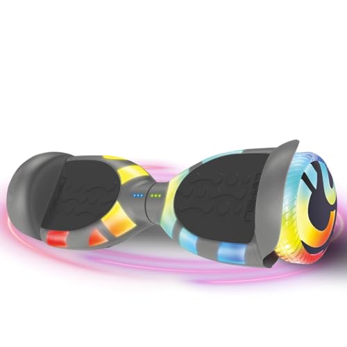 LEXGO Hoverboard Mirage Gry Elektro-Overboard mit Stahlrahmen, 6,5-Zoll-Rädern und 2 bürstenlosen Motoren mit 200 W – Hoverboard mit Geschwindigkeiten von bis zu 12 km/h und Reichweite von 10 km