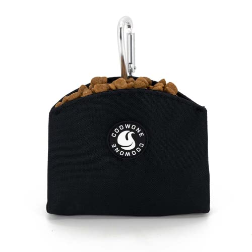 COOWONE Leckerli-Tasche mit magnetischer Öffnung für Hündchen-Leckerli-Snack-Taschen Hundeleckerli-Trägerhalter mit Clip (Schwarz)