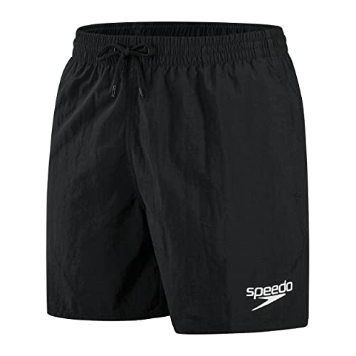 Speedo Essential Enduranc+ Badeshorts für Männer, Badehose Herren, Schwarz, Größe L