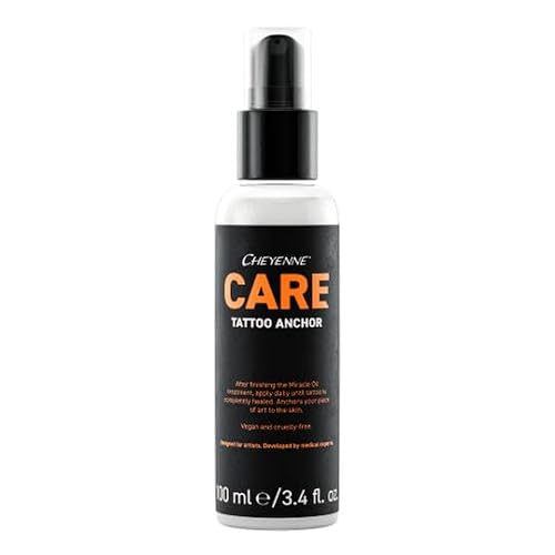 Cheyenne Care Tattoo Anchor 100ml – Tattoo Aftercare Creme für Nachsorge – Mit Panthenol, Hyaluronsäure & Bisabolol – Feuchtigkeitsspendende & beruhigende Pflegecreme – Antibakteriell, Pumpdispenser