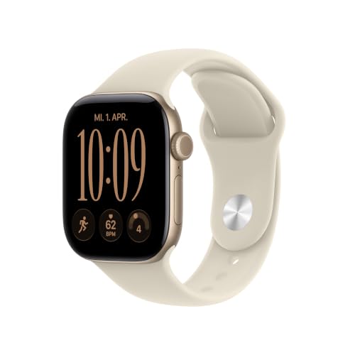Apple Watch Series 12 GPS, 42 mm Aluminiumgehäuse Lichtgold