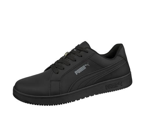 PUMA Safety Blast Rutschhemmende Berufsschuhe – rutschfeste O2 Arbeitsschuhe, metallfrei, wasserabweisend – ideal als Kochschuhe & Arbeits- Sneaker - Schwarz Größe 46
