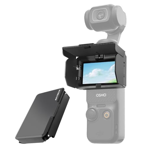 REYGEAK Zubehör für DJI Osmo Pocket 3 Schirm Sonnenschutz, Bildschirmschutz Sonnenblende für DJI Osmo Pocket 3