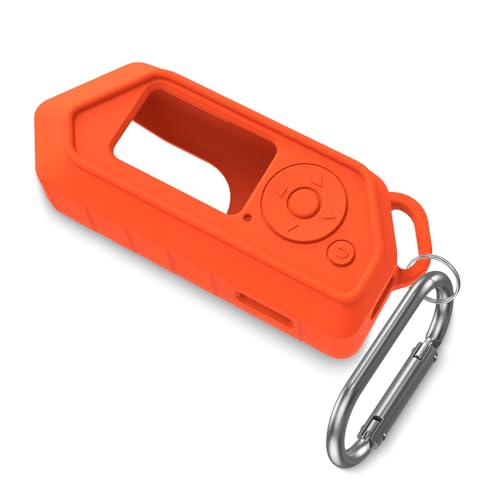 Schutzhülle für Flipper Zero, MOWYEOK Kratzfeste weiche Schutzhülle, Zubehör für Flipper Zero WiFi Geräte, Mit Karabiner (Orange Farbe)