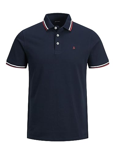 JACK & JONES Herren Jjebasic Noos Poloshirt, Navy Blazer, L EU