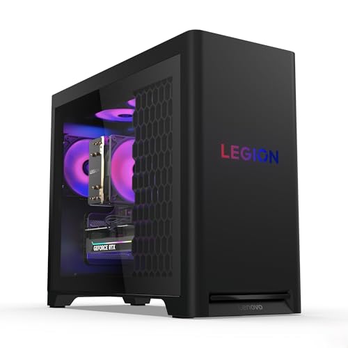 Lenovo Legion Tower 5i Gaming AI Desktop-PC | NVIDIA GeForce RTX 5070 | Intel Core Ultra 7 265KF | 32GB RAM | 2TB SSD | Win11 | Eclipse Black | Transparente Abdeckung | 30L | 3 Monate GamePass