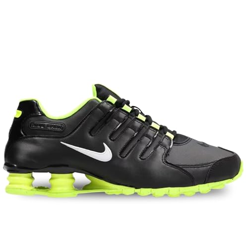 NIKE Shox NZ 378341-013 Herren-Sneakers, Schwarz/Grün, Schwarz und Grün., 45 EU