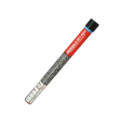 Funke Bengalfackel Handfackel Bengalo Bengalfeuer Titan-Funken Vulkan Lanzenlicht Fontäne Feuerwerk 60 Sekunden (1 Fackel, Rot)