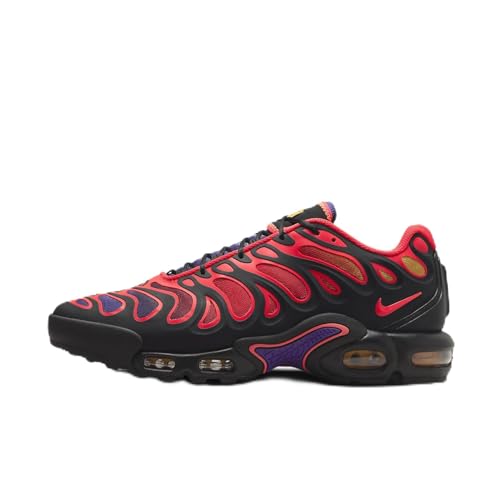 Nike Air Max Plus Drift Herrenschuhe, Schwarz/Feldviolett/Laser-Orange/Hellkarminrot, 44.5 EU