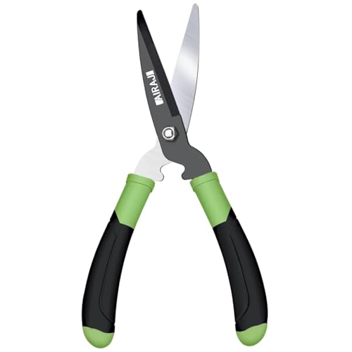 AIRAJ Heckenschere Manuell 40CM,SK5-Legierung gerade Klinge,Leichte Bypass-Gartenschere,Rutschfester Gummigriff,Präzises Beschneiden von Hecken, Sträuchern & Büschen