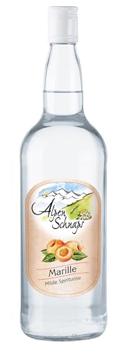 Alpenschnaps Steinbeisser Marille (1 L) – Milder, aromatischer Marillenschnaps – Obstschnaps mit Rezeptur aus dem Alpenland – Schnaps für den Genuss nach dem Essen – 35 % Vol.