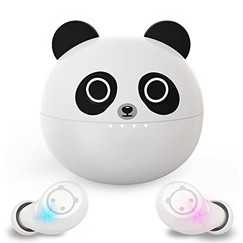 AMAFACE Panda Kabellose In Ear Kopfhörer,Bluetooth Kopfhörer mit Dual Mikrofon Leichtgewicht Kopfhörer Kabellos mit 36 Stunden Wiedergabe,tiefer Bass,3D-Surround-Stereo, tragbarer Mini Ladekoffer