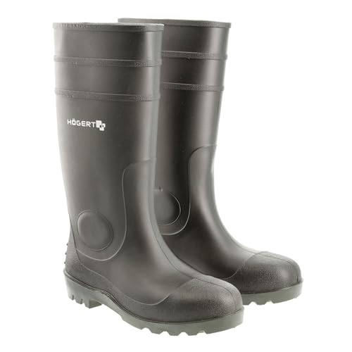 Högert Technik - RITTER Schutzstiefel Gummistiefl | Wasserdichter Sicherheitsstiefel und Arbeitsstiefel | Sicherheitsgummistiefel | EN ISO 20345 | S5 SRA schwarz 46