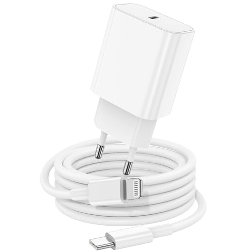 iPhone Schnellladegerät mit Ladekabel, iPhone Schnellladekebel 2m kable mit 20W USB C Ladegerät Adapter Stecker for Apple iPhone 14 Plus/13 Pro/13 Pro Max/12/11/SE/XS/8/7/6/iPad
