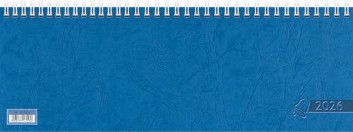 Glocken Querterminbuch 2026 | 297×105 mm, Karton, blau