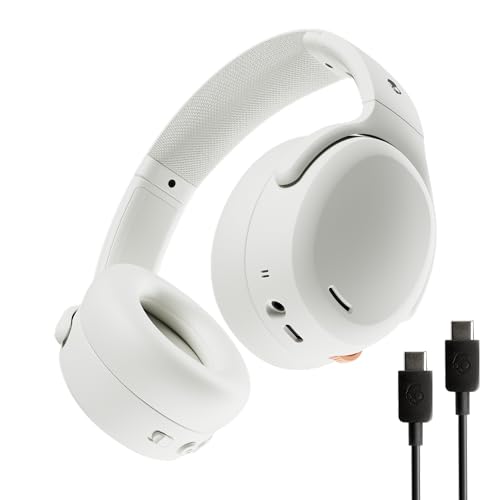 Skullcandy Crusher ANC 2 Over-Ear Noise Cancelling Wireless-Kopfhörer mit Sensory Bass, Extra Charging Cable 50 Std. Akkulaufzeit, Skull-iQ, Alexa-Unterstützung, Mikro, Bluetooth-kompatibel, Bone