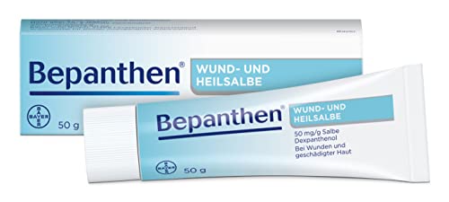 Bepanthen Wund- und Heilsalbe | Wunden, rissige Haut und Tattoo-Pflege | Nr. 1 bei Wundheilung | 50g