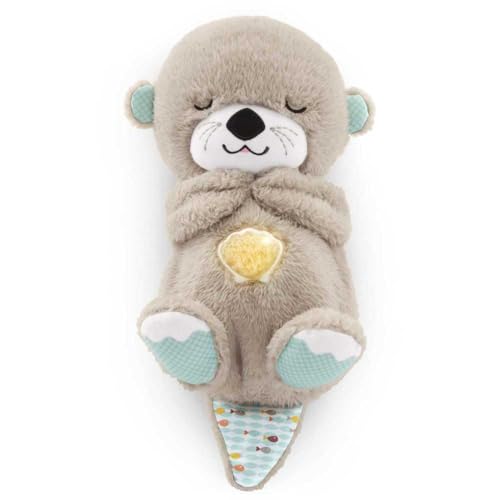 Fisher-Price Schlummer Otter Kuscheltier mit Atembewegung und Musik, Baby Erstausstattung, Neugeborene, Baby Spielzeug ab Geburt, Babyparty und Neugeborenen Geschenk, FXC66