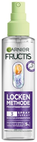 Garnier Feuchtigkeitsauffüllendes Pflege-Spray für alle Arten von Locken, Definition & Sprungkraft, Mit Hyaluron und Shea-Fettsäuren, Vegan, Ohne Silikone, Fructis Locken Methode, 1 x 150 ml