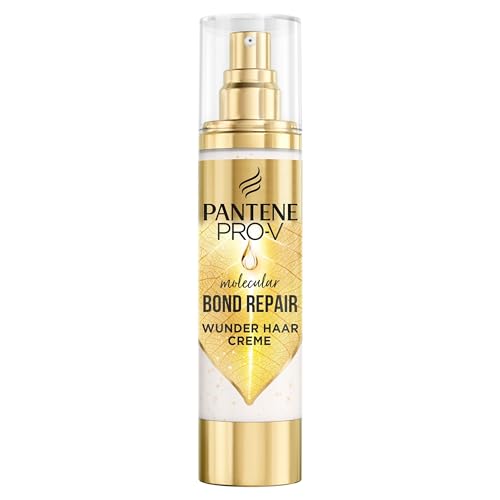 Pantene Pro-V Molecular Bond Repair Leave In Wunder Haarcreme 90ml. Haarpflege und Haarkur mit Pro-V Konzentrierter Formel für Alle Geschädigten Haartypen. Repariert Spliss