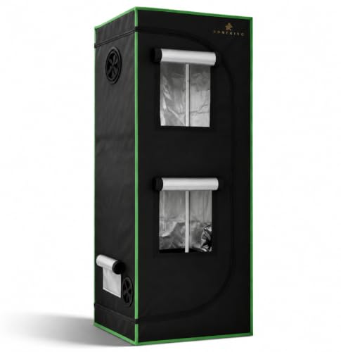 HOMEKING Growzelt 60x60x180 | Ideal für Anfänger & Profis | Zuchtzelte für Hydrokulturen | Stabil, Lichtdicht 1680D & Reflektierend | Indoor Box Gewächshaus Hydroponic System | Grün