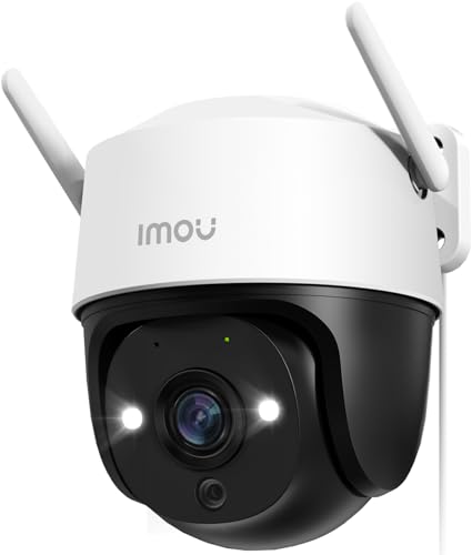 Imou 2K Überwachungskamera Aussen mit AI Personen-/Fahrzeugerkennung, 360° PTZ WLAN Kamera Outdoor, Vollfarbige Nachtsicht, Automatischer Verfolgung, 2-Wege-Audio, Sirene, IP66, Funktioniert mit Alexa