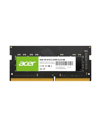 Acer SD100 8GB DDR4 SODIMM 3200MHz CL22-260-Pin Computer RAM - Low Voltage Speichermodul - PC Arbeitsspeicher für Laptop & Notebook Upgrade (Single)