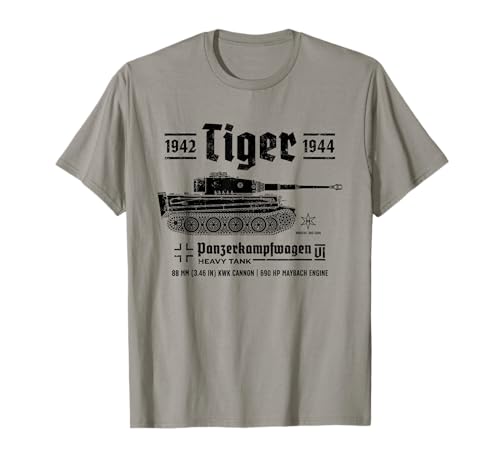 Tiger Panzer PzKpfw VI Zweiter Weltkrieg Vintage T-Shirt