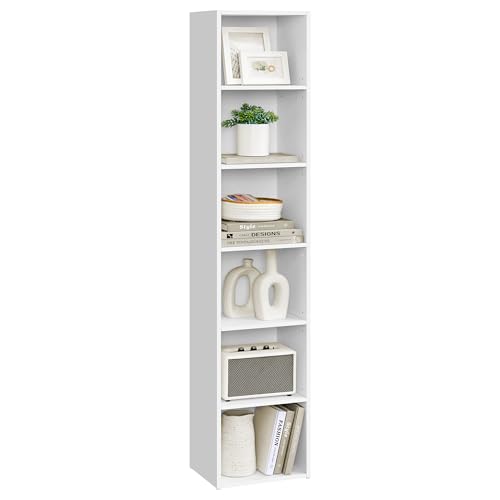 VASAGLE Bücherregal, 6-stöckiges Regal, 30,2 x 24 x 160,7 cm