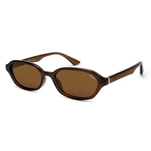 SOJOS Rechteckige Schmale Polarisierte Sonnenbrille Damen Sunglasses