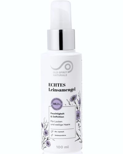 Leinsamengel für Haare & Locken - Anti Frizz Lockengel, Leave in Conditioner & Feuchtigkeitspflege für Naturlocken, trockenes & kaputtes Haar - Flaxseed Gel Curly Girl Hair Defining Gel
