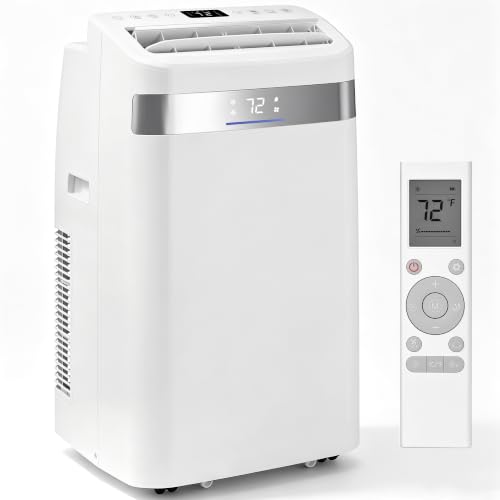 Tehanld 12000 BTU Mobile Klimaanlage Klimaanlage 4 in 1 Kühler AC-Einheit für Räume bis zu 600 Quadratfuß mit Luftentfeuchter, Ventilator, Schlafmodus, Timer