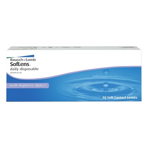 Bausch + Lomb SofLens Daily Disposable Tageslinsen, sphärische Kontaktlinsen, weich, 30 Stück BC 8.6 mm / DIA 14.2 / -2.00 Dioptrien