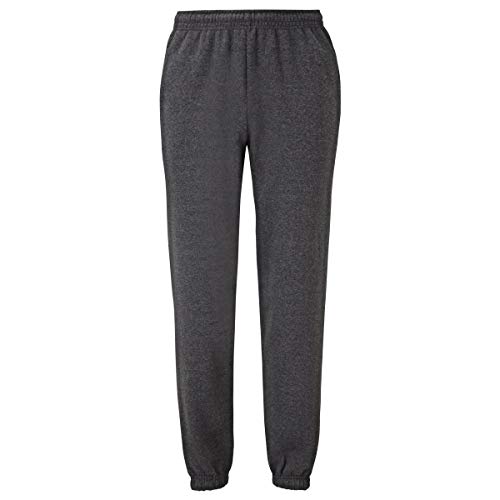 Fruit of the Loom Herren Jogger Sporthose, Dunkelgrau meliert, XL