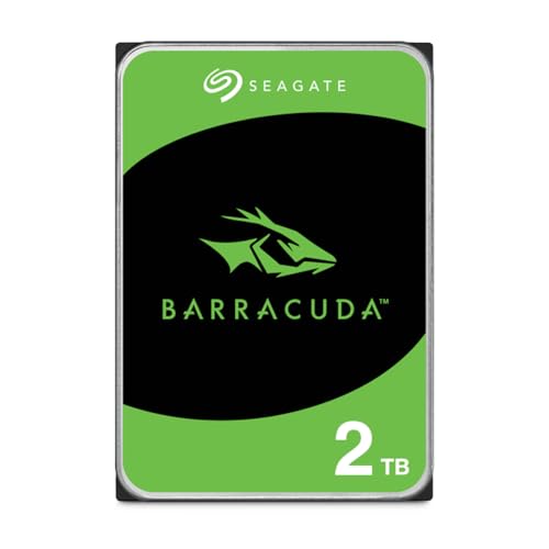 Seagate BarraCuda 2TB, Interne Festplatte HDD, 3.5 Zoll, 7200 U/Min, 256 MB Cache, SATA 6GB/s, silber, inkl. Data Rescue Service (ST2000DMZ08)