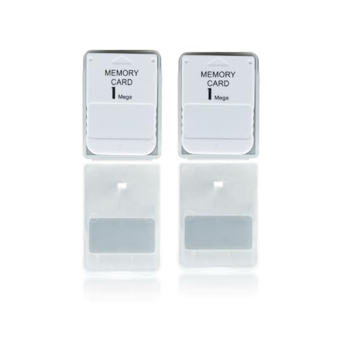 WICAREYO 2 Stück 1 MB Speicherkarte Memory Card Kompatibel für PS1 Konsole