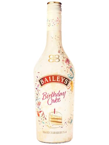 Baileys Birthday Cake, B-Corp zertifiziert, Original Irish Cream Likör, Köstlicher Geburtstagskuchen im Glas, Genuss auf Eis oder im Cocktail, Perfekt zum Verschenken zu Weihnachten, 17% Vol, 700ml