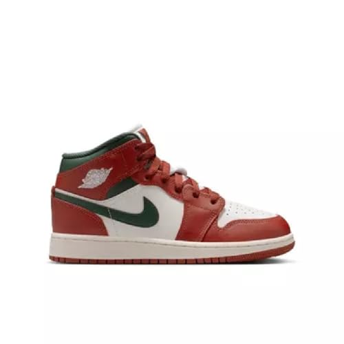 NIKE Schuhe Air Jordan 1 Mid (GS) Code DQ8423-105 Weiß für Jungen, Grüne Sahne, 40 EU