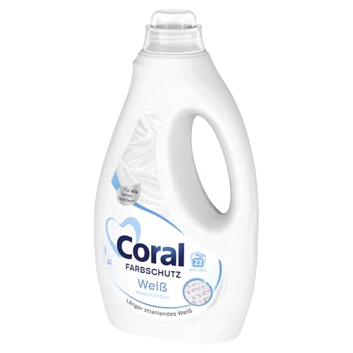 Coral Farbschutz Weiß Waschmittel Flüssigwaschmittel für länger strahlendes Weiß 23 WL