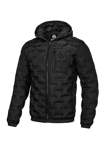 PITBULL - Winterjacke Herren mit Kapuze Firestone, Jacke Herren mit Reißverschluss, Bequeme Seitliche Taschen, Steppjacke, Herren Jacken Perfekt für Winter