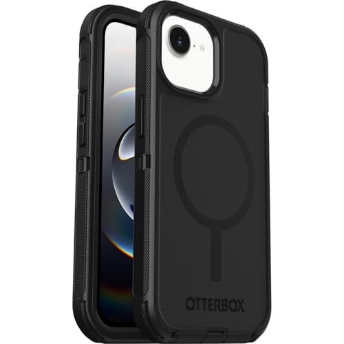 OtterBox Defender MagSafe Hülle für iPhone 17e/16e/15/14/13, Schwarz | Stoßfeste, sturzsichere, extrem robuste Schutzhülle, 7x getestet nach Militärstandard