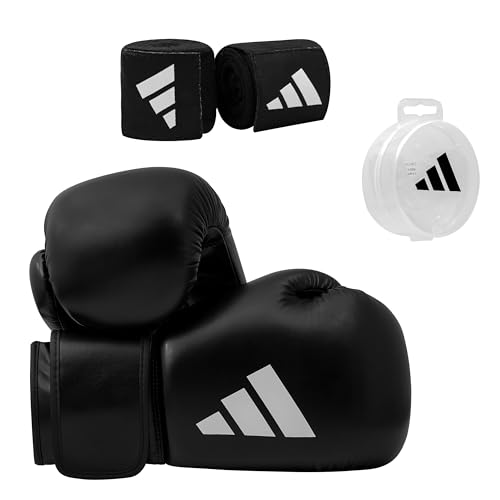 Adidas Boxing Set - Boxhandschuhe (12oz) + Bandagen + Mundschutz