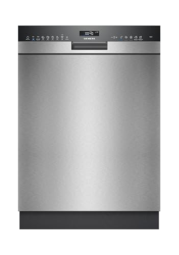 Siemens SN45ZS07CE, iQ500 Smarter Geschirrspüler Unterbau, 60 cm breit, Made in Germany, Edelstahl, Besteckschublade, Extra leise, varioScharnier, Zeolith, aquaStop, varioSpeed, Innenbeleuchtung